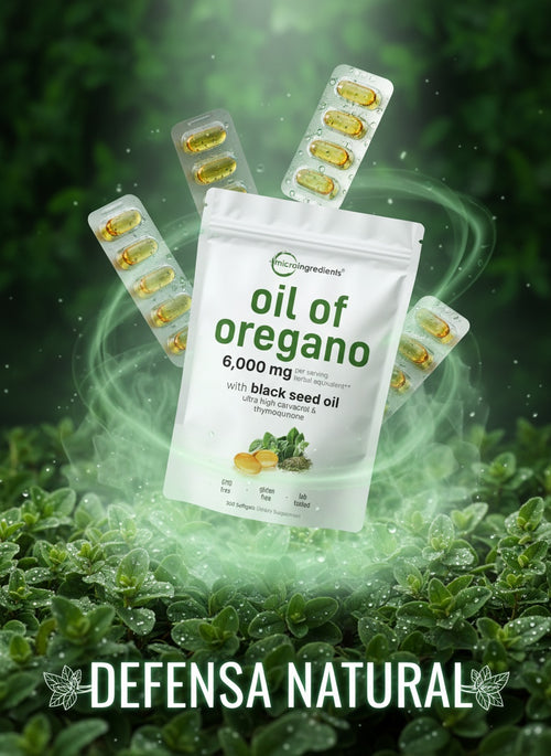 Aceite de Orégano 6000 mg + Semilla Negra | Bienestar natural en cada cápsula
